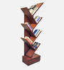 Aura Book Shelf In Light Walnut Finish With Drawer