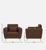 Aura 1 Seater Sofa In Brown Color