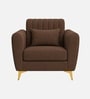 Aura 1 Seater Sofa In Brown Color