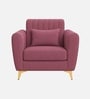 Aura 1 Seater Sofa In Onion Pink Color