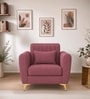 Aura 1 Seater Sofa In Onion Pink Color