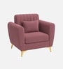 Aura 1 Seater Sofa In Onion Pink Color