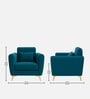 Aura 1 Seater Sofa In Teal Green Color