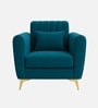 Aura 1 Seater Sofa In Teal Green Color