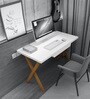 Aura Folding Table in White & Bavarian Beech Finish