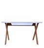 Aura Folding Table in White & Bavarian Beech Finish