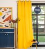 Aura Yellow solid Cotton Curtains for Window Pack of 1