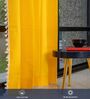 Aura Yellow solid Cotton Curtains for Window Pack of 1