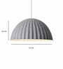 AuraBell  Acoustic Pendant   Light Grey   55 cm