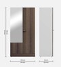Auraline Steel Women Basic 2 Door Almirah in Walnut Colour