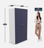 Auraline Metal 2 Door Almirah in Textured Navy Blue Colour