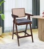 Aurano Sheesham Wood Rattan Bar Chair Grey