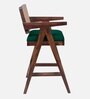 Aurano Sheesham Wood Rattan Bar Chair Intense Green