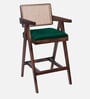 Aurano Sheesham Wood Rattan Bar Chair Intense Green
