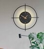Auray 10 Watt Abstract Novelty LED Wall Light with Built in Clock (Black)