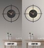 Auray 10 Watt Abstract Novelty LED Wall Light with Built in Clock (Black)