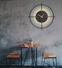 Auray 10 Watt Abstract Novelty LED Wall Light with Built in Clock (Black)