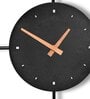 Auray 10 Watt Abstract Novelty LED Wall Light with Built in Clock (Black)