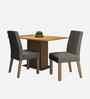 Aurea 2 Seater Dining Set In Brown Finish