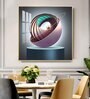 Aureate Ringed Sphere Glass Finish Square Wall Art