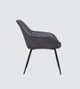Aurelia Leather Armchair In Grey Color