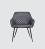 Aurelia Leather Armchair In Grey Color