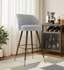 Aurelia Modern Bar Stool In Light Grey Colour