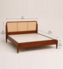 Aurelia Rattan Japandi King Size Bed Without Storage