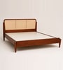 Aurelia Rattan Japandi King Size Bed Without Storage