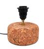 Blue Aurelia Table Lamp in Natural Cork with Blue Velvet Tall Drum Shade