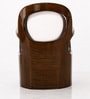Aureo Solid Mahogany Wood Upholstered Accent Chair With Velvet Cushion In Espresso Brown and White Finish