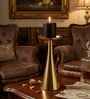 Aureus Gold Pillar Candle Stands Set Of 2