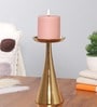 Aureus Petite Gold Pillar Candle Stand