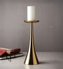 Aureus Tall Gold Pillar Candle Stand