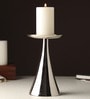Aureus Tall Silver Pillar Candle Stand