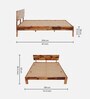Auriga King Size Bed in Natural Finish