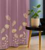 Aurika Mauve Foil Print Polyester Curtains for Long Door Pack of 2