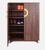 Aurora 20- Pairs 2 Door Shoe Cabinet Walnut Finish