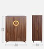 Aurora 20- Pairs 2 Door Shoe Cabinet Walnut Finish
