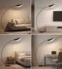 Aurora Arc Black LED Floor Lamp Tri-Color