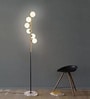 Aurora Black Gold Glass Globe Floor Lamp