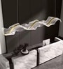 Aurora Cascade 3-LED Smart Chandelier Light 1000mm Metal Acrylic Gold Finish
