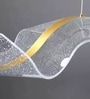Aurora Cascade 3-LED Smart Chandelier Light 1000mm Metal Acrylic Gold Finish