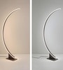 Aurora Crescent Black Tri-Color LED Standing Floor Lamp