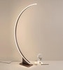 Aurora Crescent Black Tri-Color LED Standing Floor Lamp