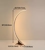 Aurora Crescent Black Tri-Color LED Standing Floor Lamp
