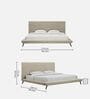 Aurora Fabric Upholstered KIng Size Bed in Beige Color