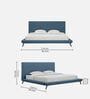 Aurora Fabric Upholstered KIng Size Bed in Smoke Grey Color