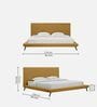 Aurora Fabric Upholstered KIng Size Bed in Yellow Color