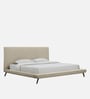 Aurora Fabric Upholstered Queen Size Bed in Beige Color